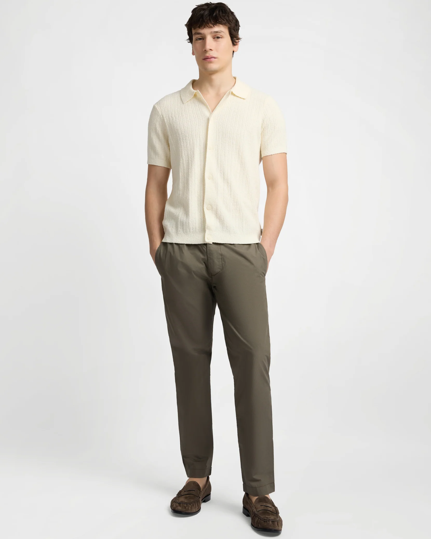 Boucle Rib Button Up Shirt - Image 4