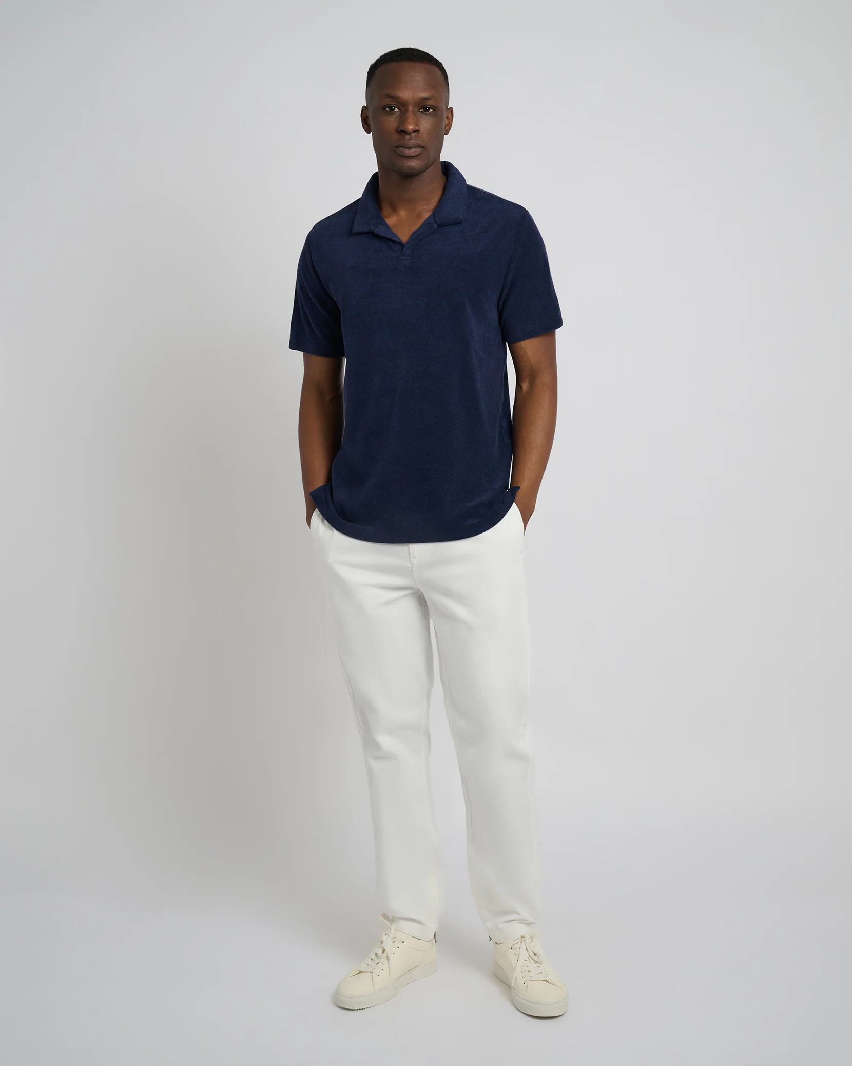 Towel Terry Johnny Collar Polo - Image 4